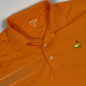 Masters Tech Golf Polo Shirt Mens Medium Orange Masters Tournament‎